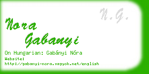 nora gabanyi business card
